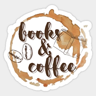 Books And Coffee Sticker